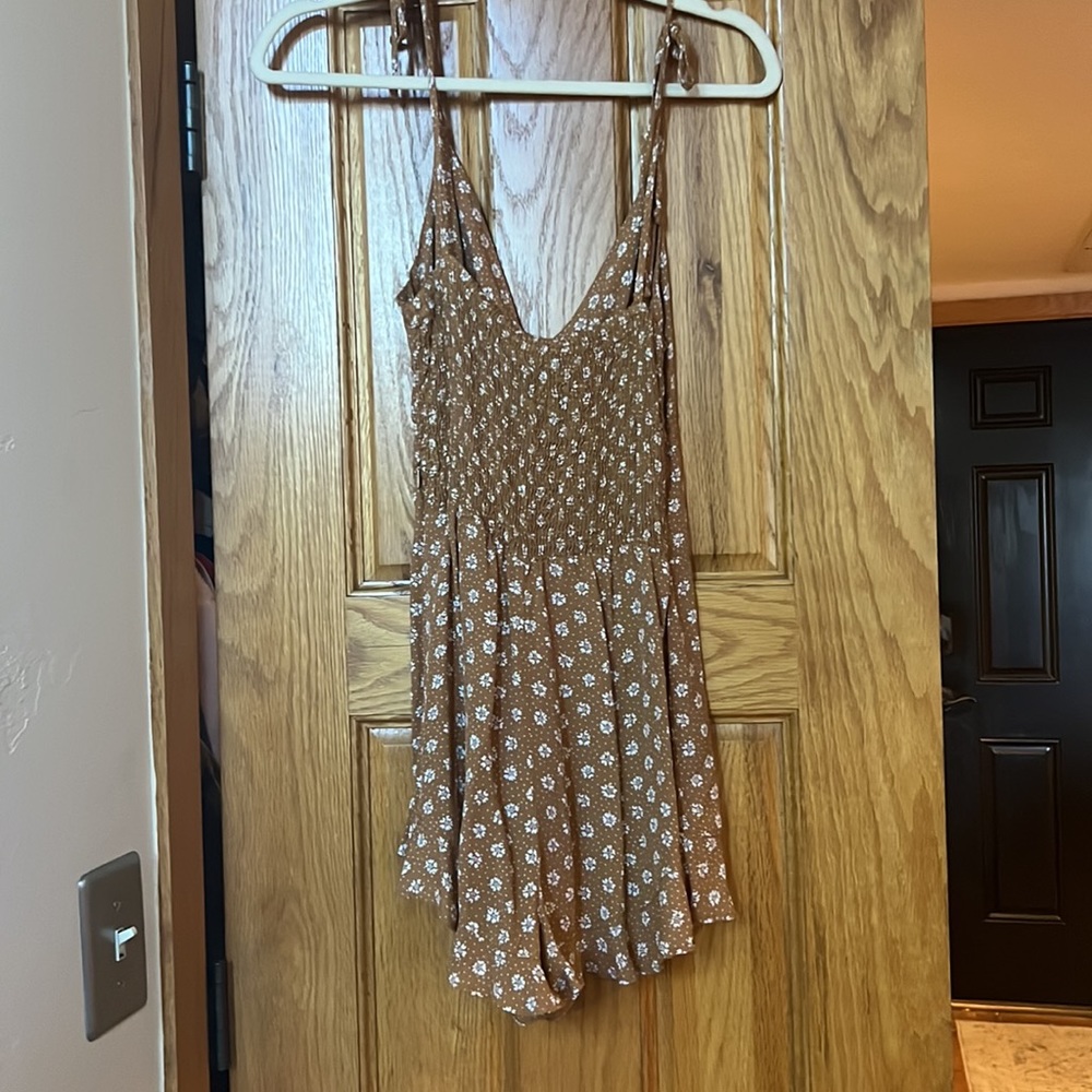 Planet Blue Blue Life Burnt Orange Romper - Picture 8 of 11